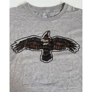 Sean John Men's 2XL Gray Brown Black Safety Pin Bird Crew Neck SS Cotton T-shirt